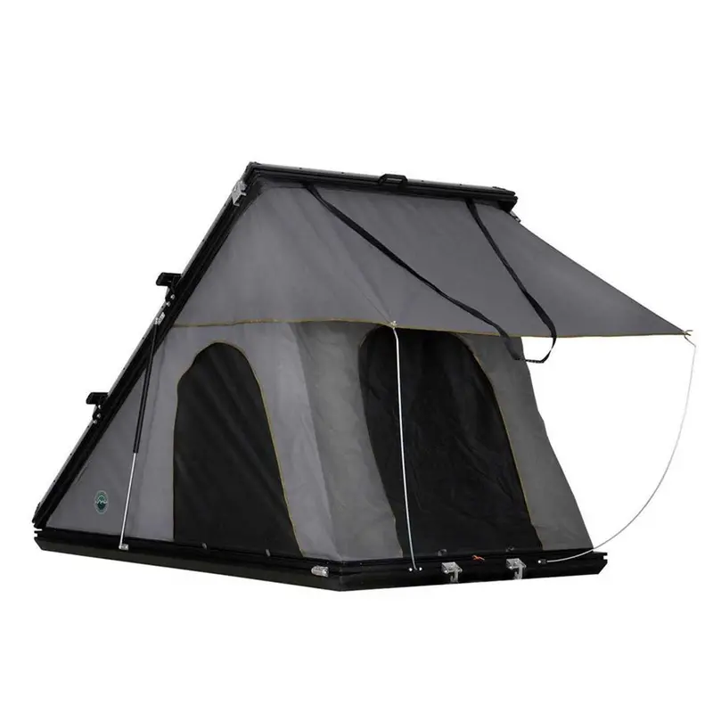HD Mamba Clam Shell Rooftop Tent – Aluminum Hard Shell, Grey & Green Design