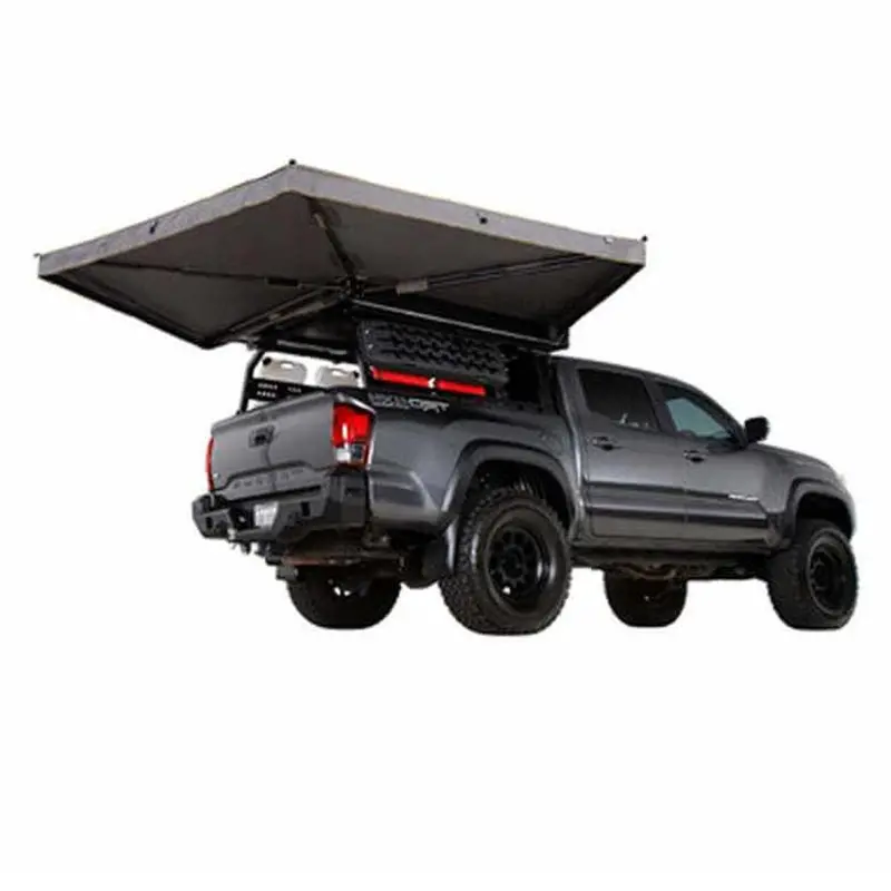 HD Nomadic 270° LTE Awning – Passenger Side, Dark Gray with Universal Travel Cover