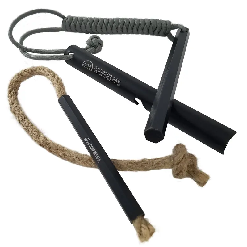 HexaLite™ Ferro Rod & FireWick Torch Combo — Complete Portable Fire-Making System