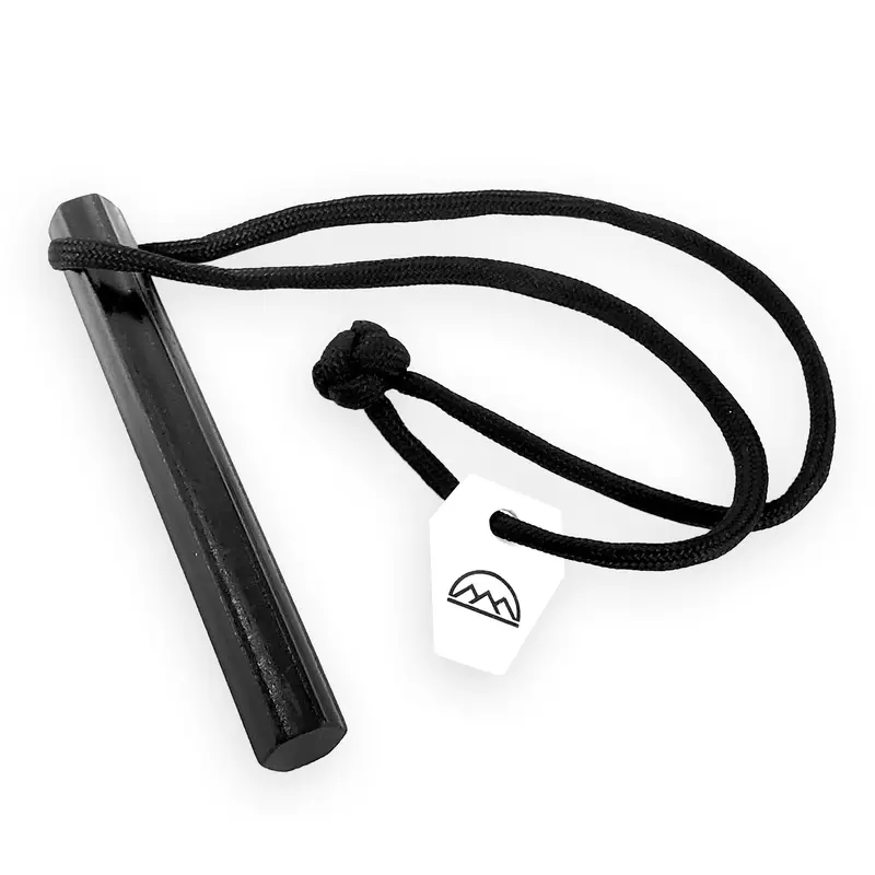 HexaLite™ Mini Ferro Rod Fire Starter — Hexagonal Design with Integrated Ceramic Striker