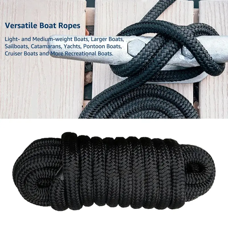 High-Strength Nylon Dock Line – Marine Mooring Rope for Boats, Sailboats & Anchors – Durable Traction & Docking Solution