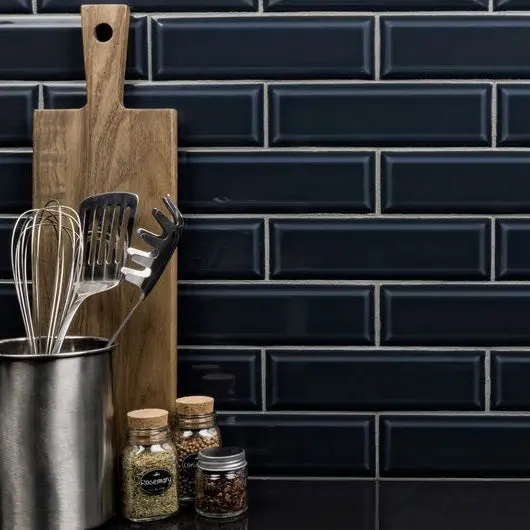 Indigo Blue 3×9 Inch Ceramic Wall Tile