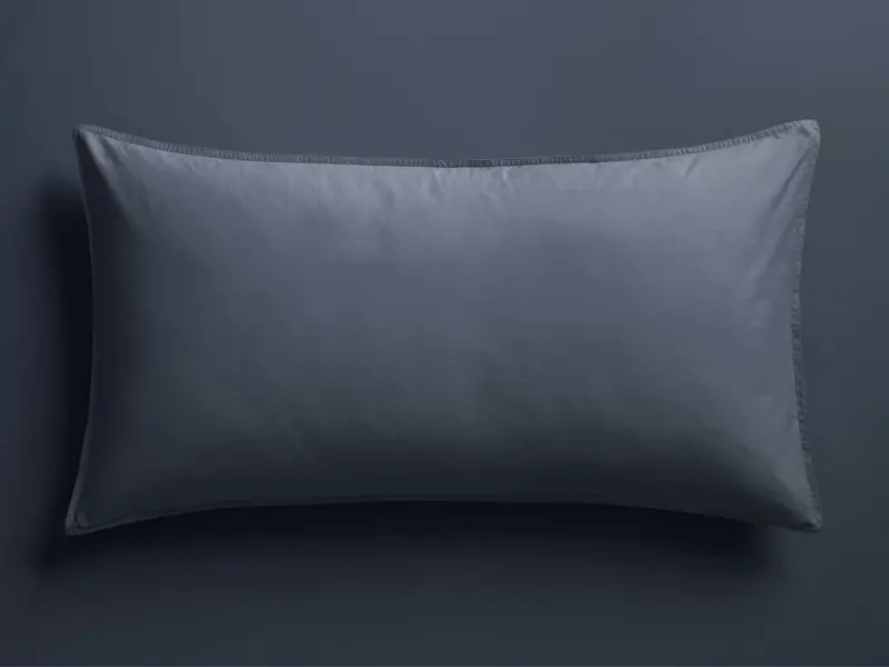 Indigo Garment-Dyed Italian Percale Pillow Sham