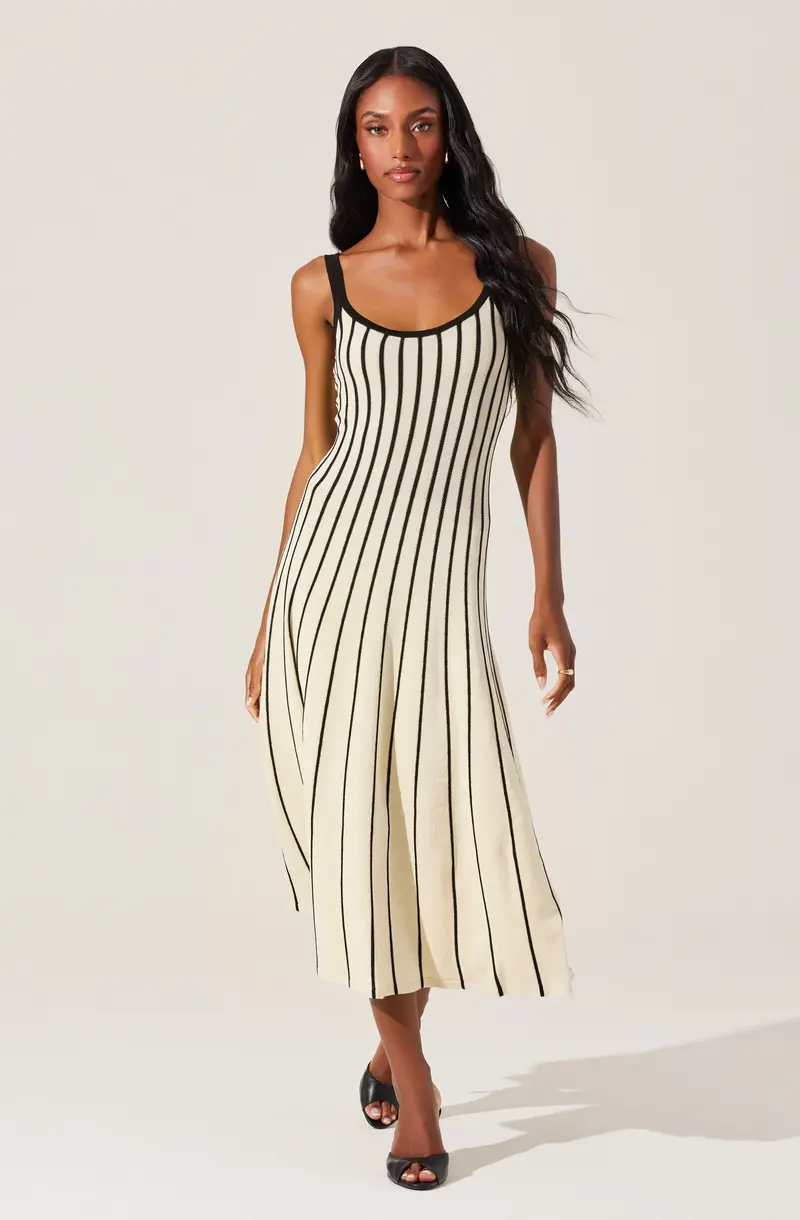 Irecia Striped Sweater Dress