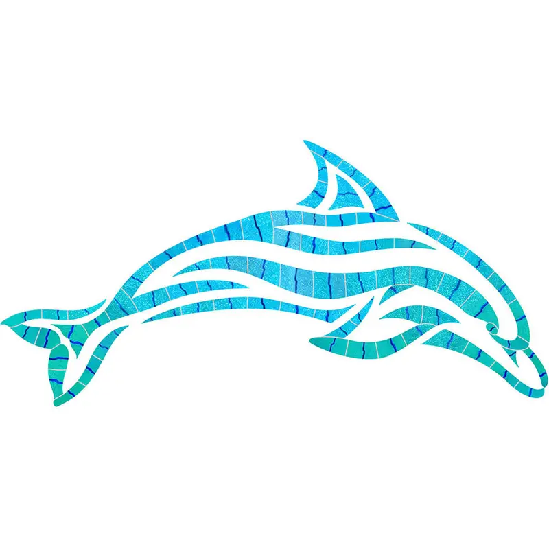 Islander Dolphin Fusion 21×42-Inch Pool Mosaic Panel
