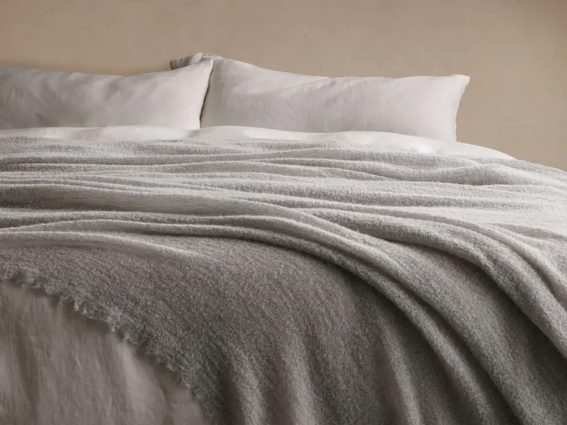 Italian Alpaca Bouclé Accent Throw