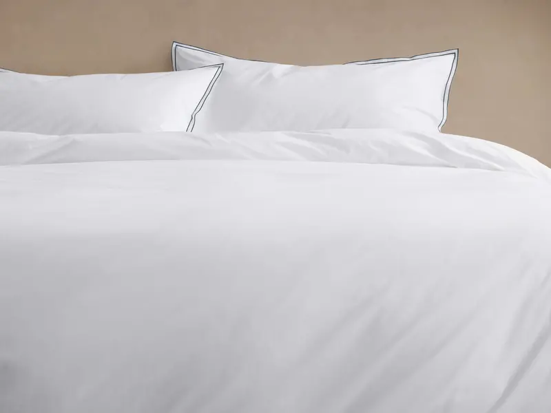 Italian Embroidered Percale Duvet Cover Set