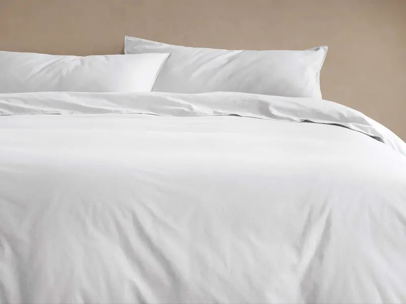 Italian Garment-Dyed Percale Duvet Cover Set