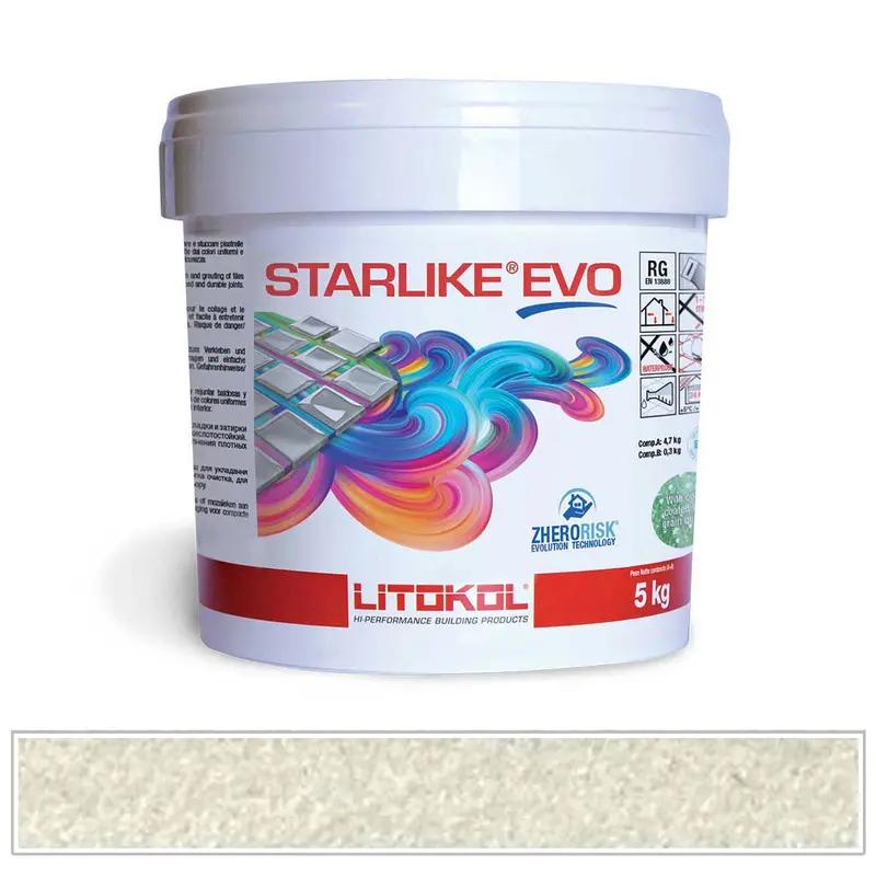 Ivory 200 Starlike EVO Epoxy Grout – 5.5 lb Container