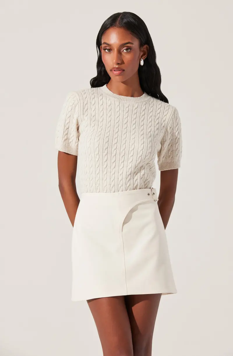 Iyla Textured Cable-Knit Sweater