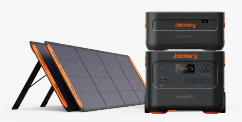 Jackery Explorer 2000 Plus Expandable Solar Generator Kit with Dual 200W SolarSaga Panels