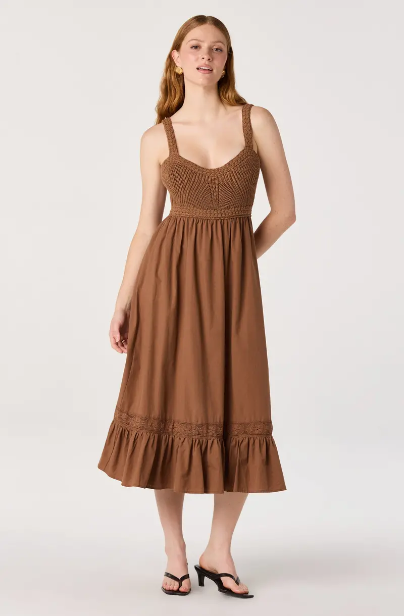 Jacquelin Open-Back Crochet Dress