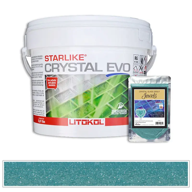 Jade Starlike Crystal Evo Glass Tile Grout – 5.5 lb Container