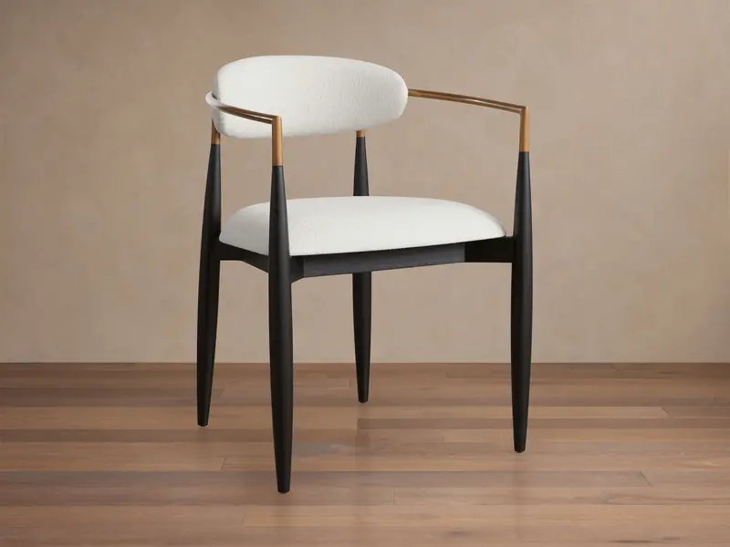 Jagger Upholstered Dining Armchair with Solid Wood Legs