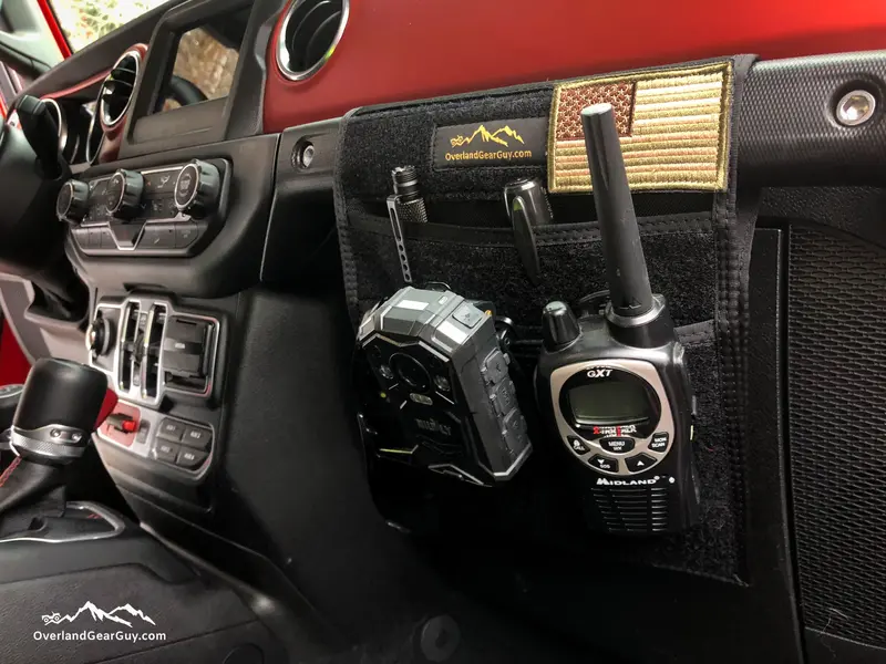 Jeep Grab Handle Mounted Flat Pocket with Velcro Backing