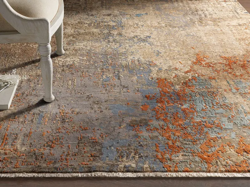 Jensen Hand-Knotted Area Rug – Wool and Cotton Blend