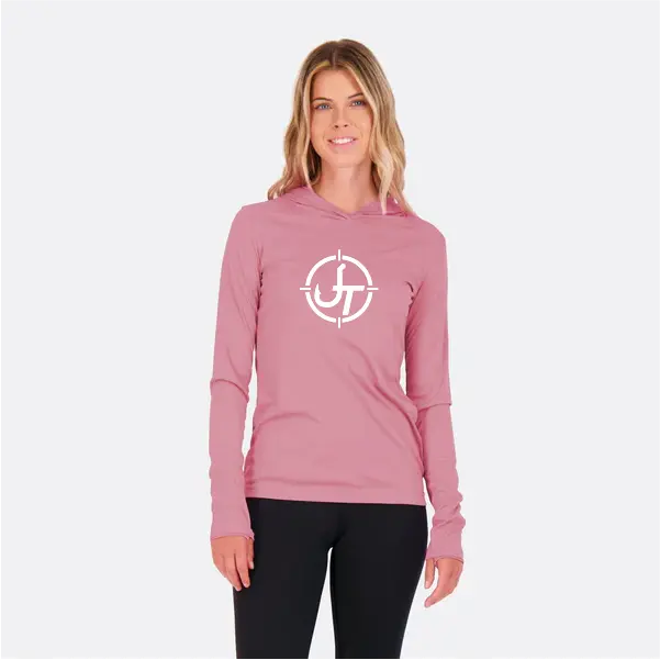 JT Pink Blossom Solar Hoodie – Long Sleeve