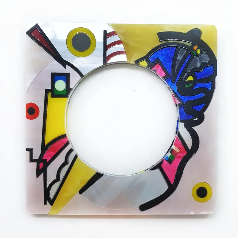 Kandinsky-Inspired Bold Cuff Bracelet