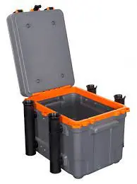Kayak Krate Fishing Edition – Modular Storage Crate with Integrated 4-Rod Holder System