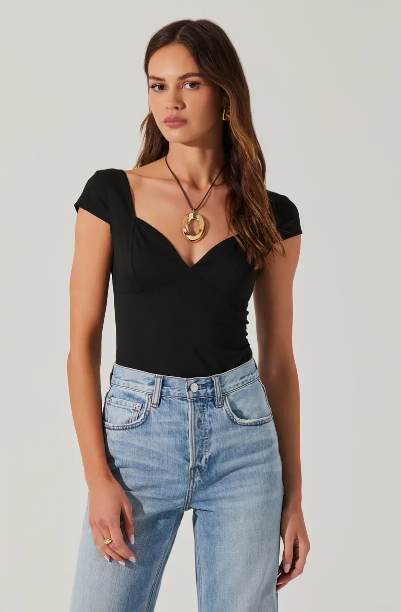 Keela Cap-Sleeve Bodysuit