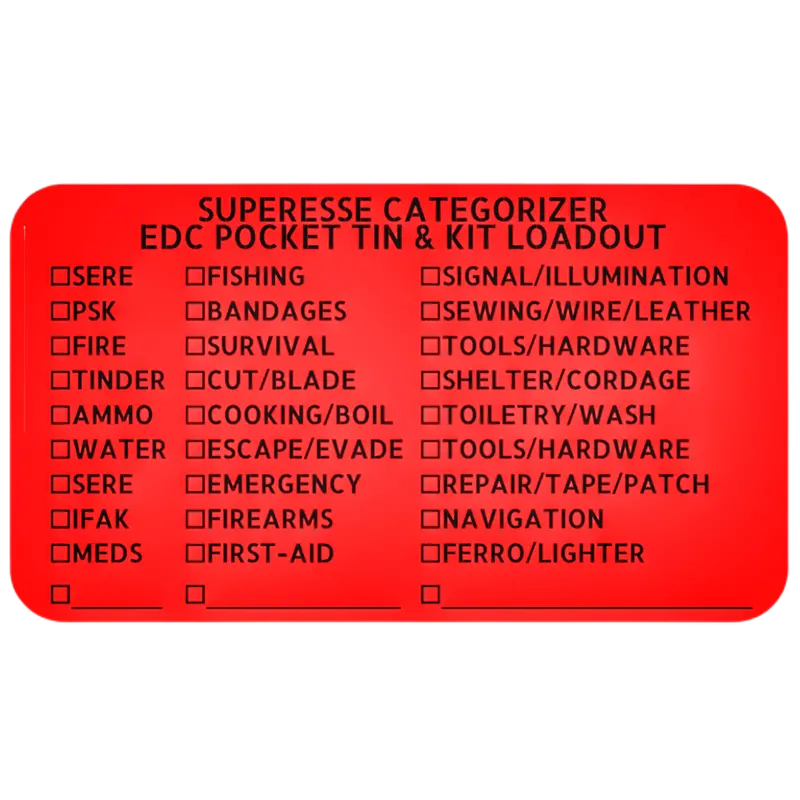 Kit Categorizer Label Set – 30 Themed, Checkbox-Style Identification Tags