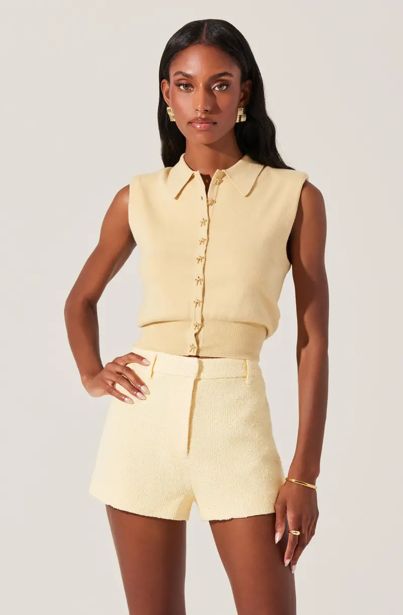 Kori Bow-Adorned Knit Sweater Top