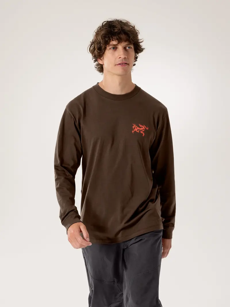 Kragg SL Men’s Long-Sleeve Cotton Shirt with Bird Tile Print