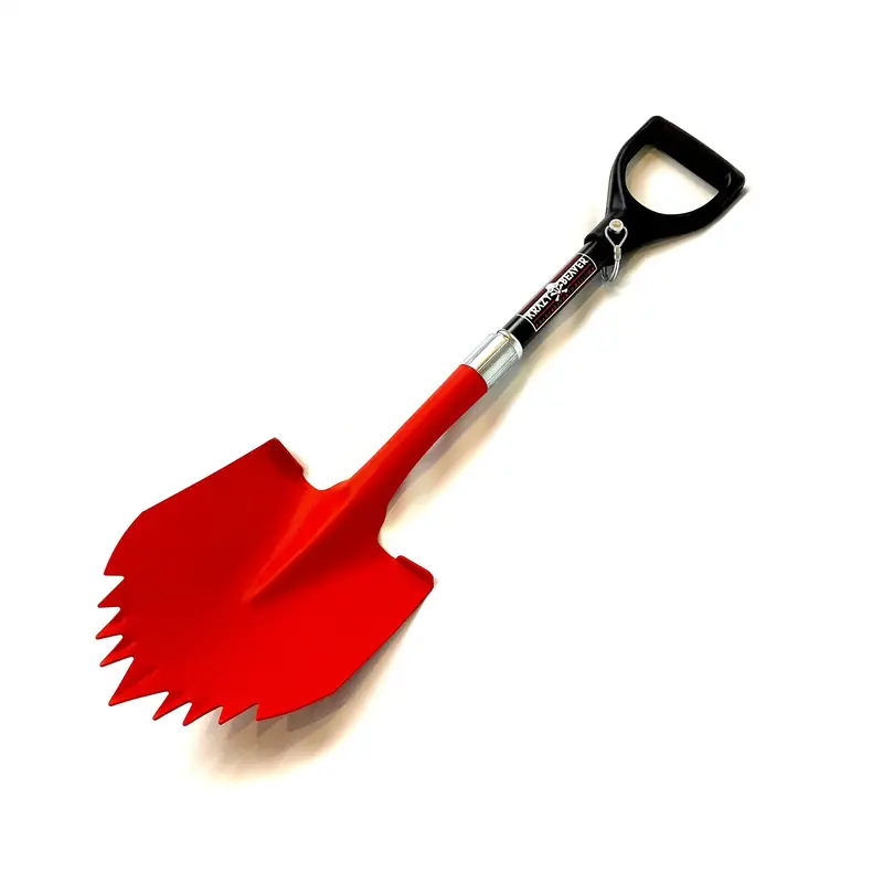 Krazy Beaver ATV/UTV Shorty Shovel – Textured Red Head, Black Handle