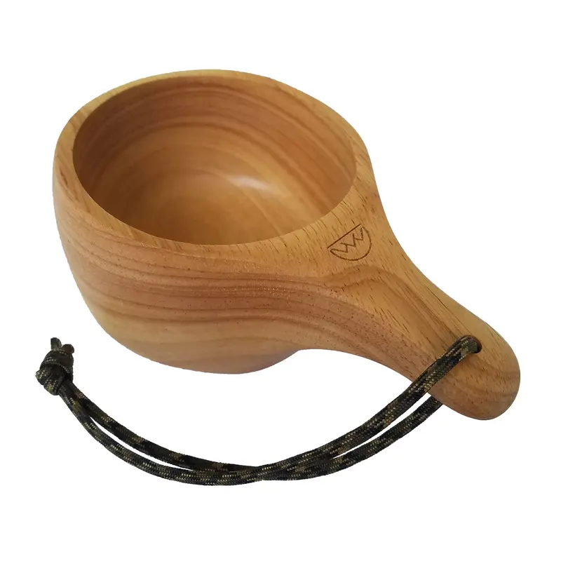 Kyrre Nordic Kuksa – Hand-Carved Solid Wood Camp Mug (12 oz)