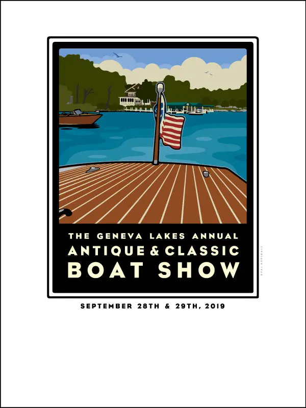 Lake Geneva Antique & Classic Boat Show 2019 Offset Print