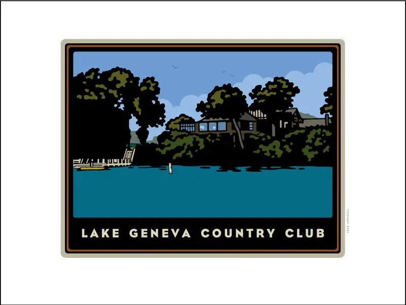 Lake Geneva Country Club Digital Art Print