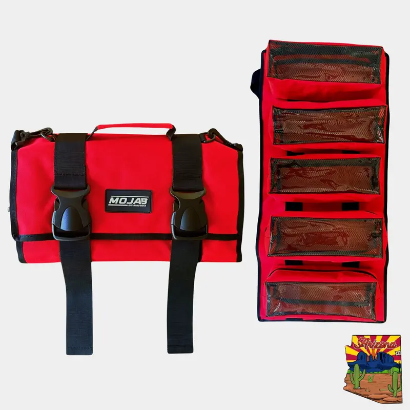 Large Canvas Tool Organizer with 5 Removable Modular Pouches