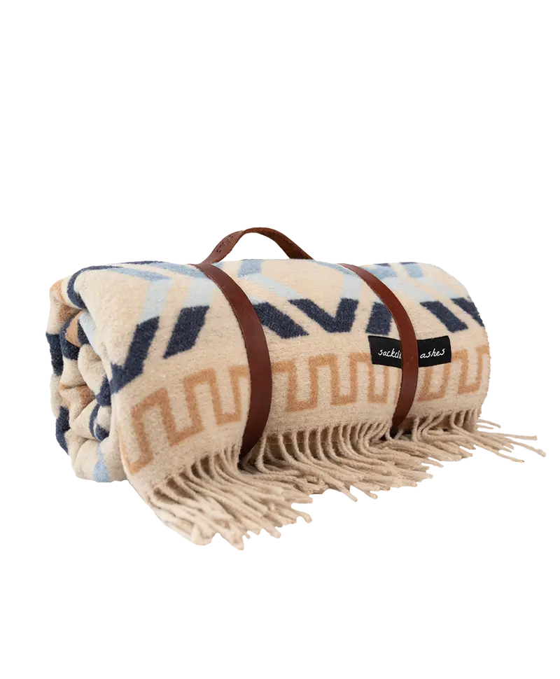 Leather-Wrapped Blanket Carry Roll