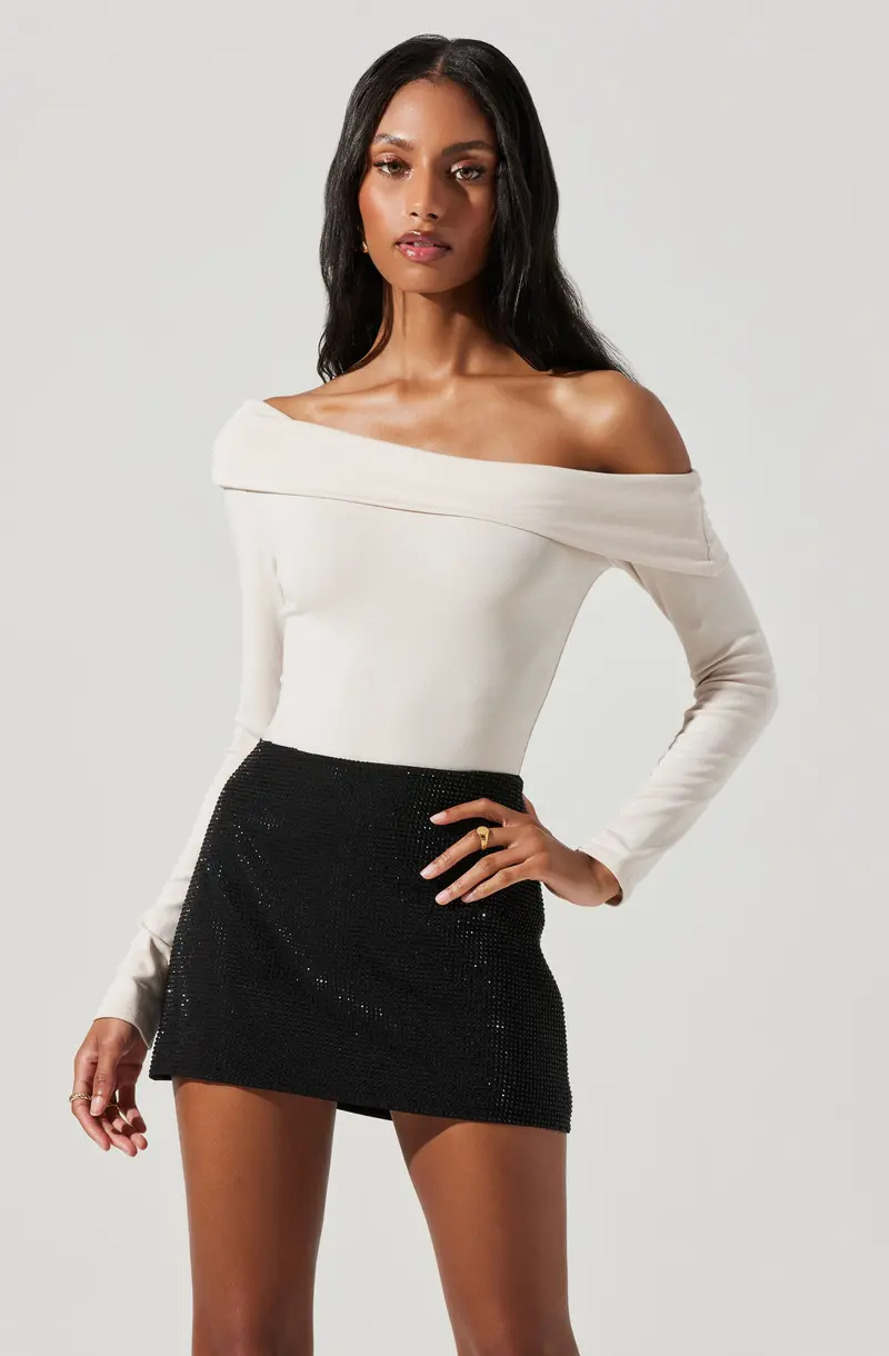 Lenore Off-Shoulder Stretch Bodysuit