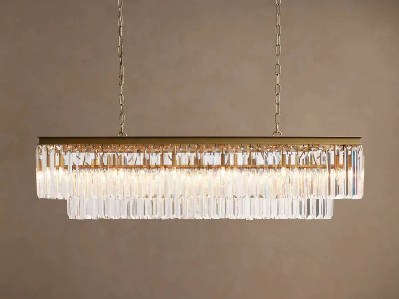 Leyland Tiered Rectangular Metal Chandelier
