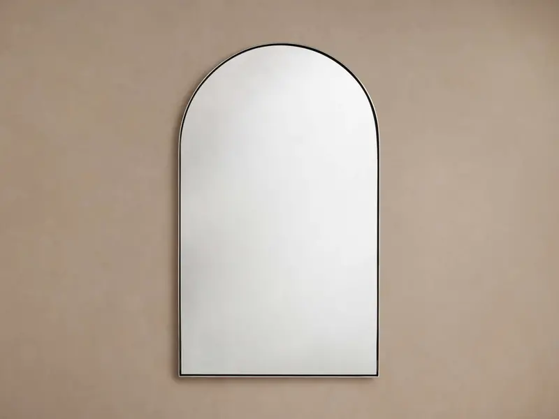 Lira Arched Wall Mirror – Framed Metal Design
