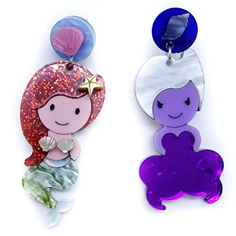 Little Mermaid and Sea Witch Earrings