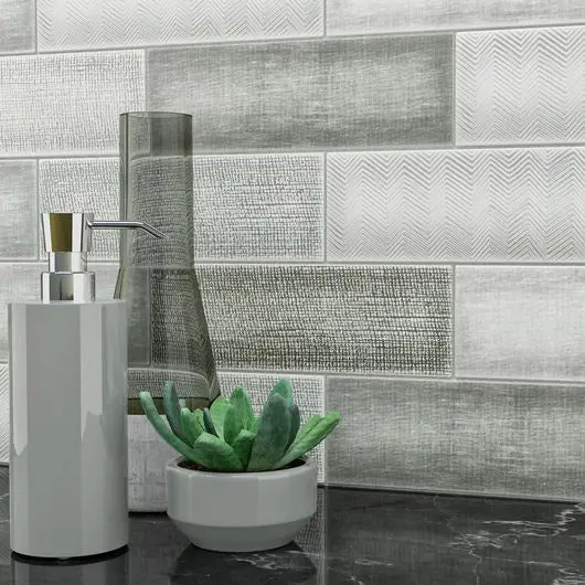 Loft Gray 4″ x 12″ Shiny Ceramic Wall Tile – Urban-Inspired Subway Format