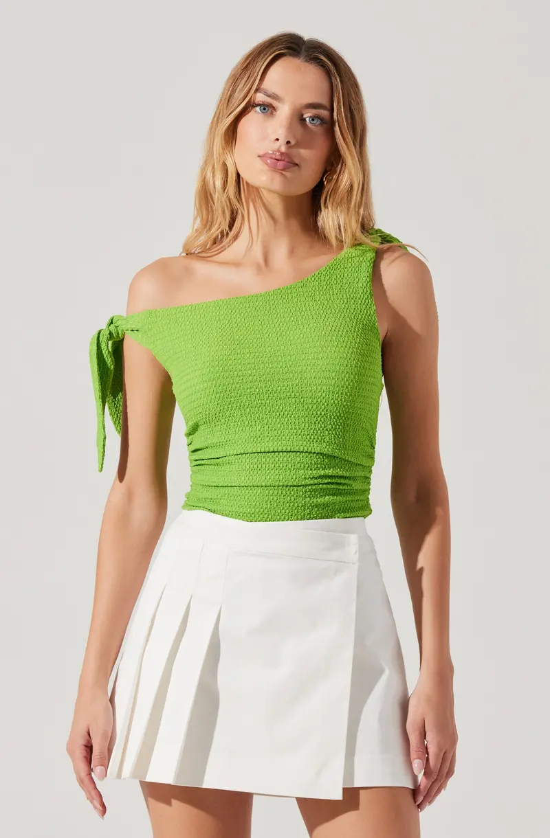 Lora Textured Off-Shoulder Knit Top