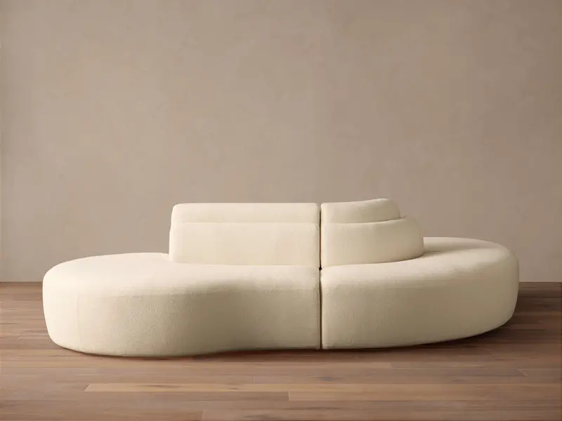 Lovina L-Shaped Sectional Sofa with Matching Ottoman
