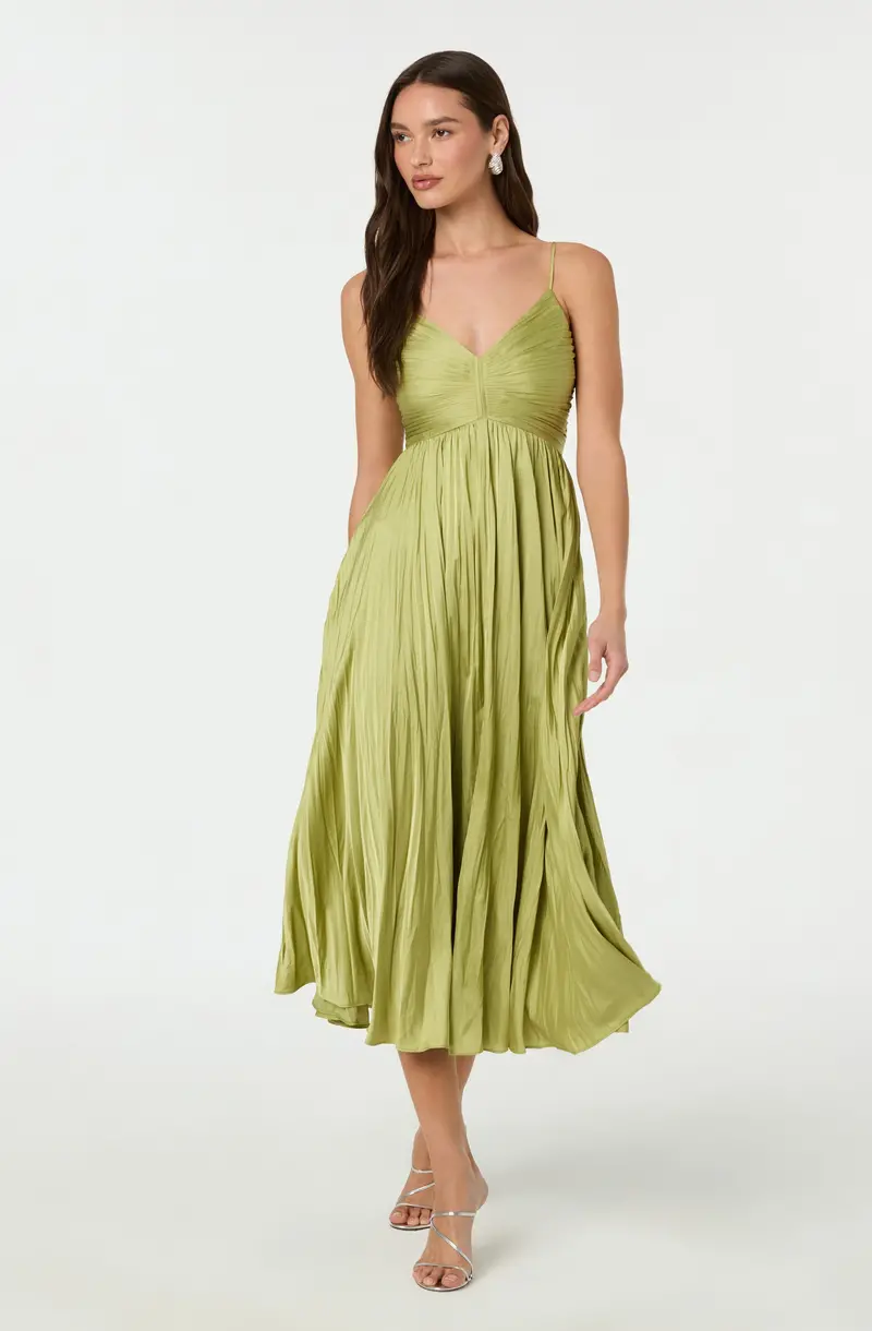 Maeve Pleated A-Line Midi Dress