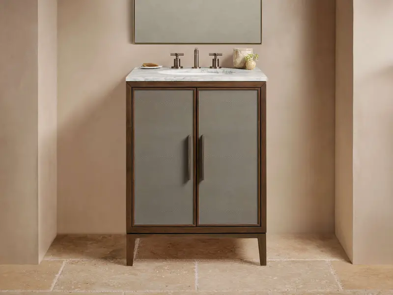 Malone Powder Room Vanity – Space-Saving 24-Inch Wall-Mounted Washstand