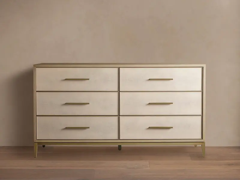 Malone Tall Six-Drawer Dresser – Solid Wood Storage Unit