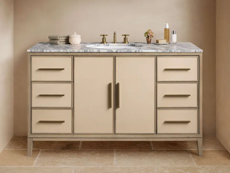 Malone Wide Single Bathroom Vanity – 36-Inch Solid Wood Cabinet with Soft-Close Drawers