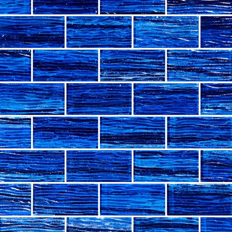 Marina Blue 1.5×3 Mini Subway Glass Tile