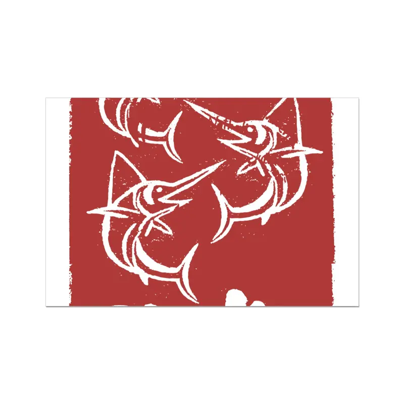 Marlin Rolled Canvas Art – Premium AQUA HMP2 Unframed Print