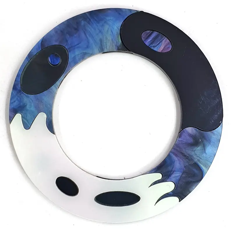 Maxi Rigid Bracelet with Graphic Geometric Patterns