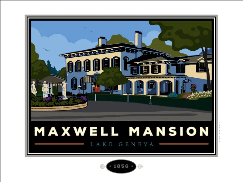 Maxwell Mansion Historical Digital Studio Print