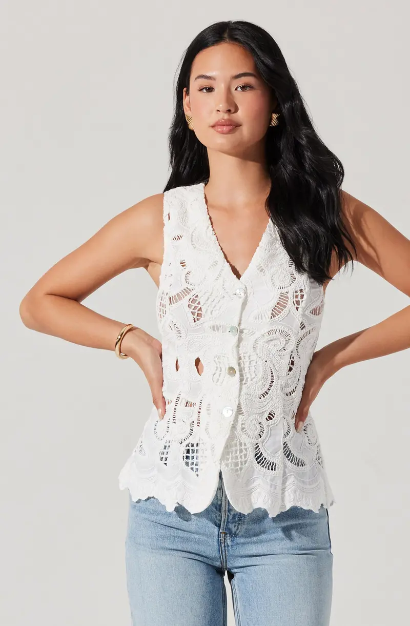 Meira Lightweight Crochet Vest