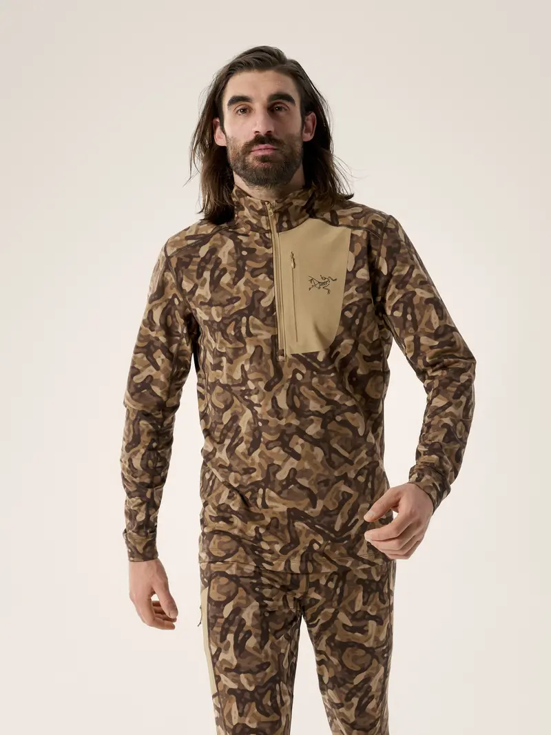 Men’s Rho LT Printed Zip-Neck Top